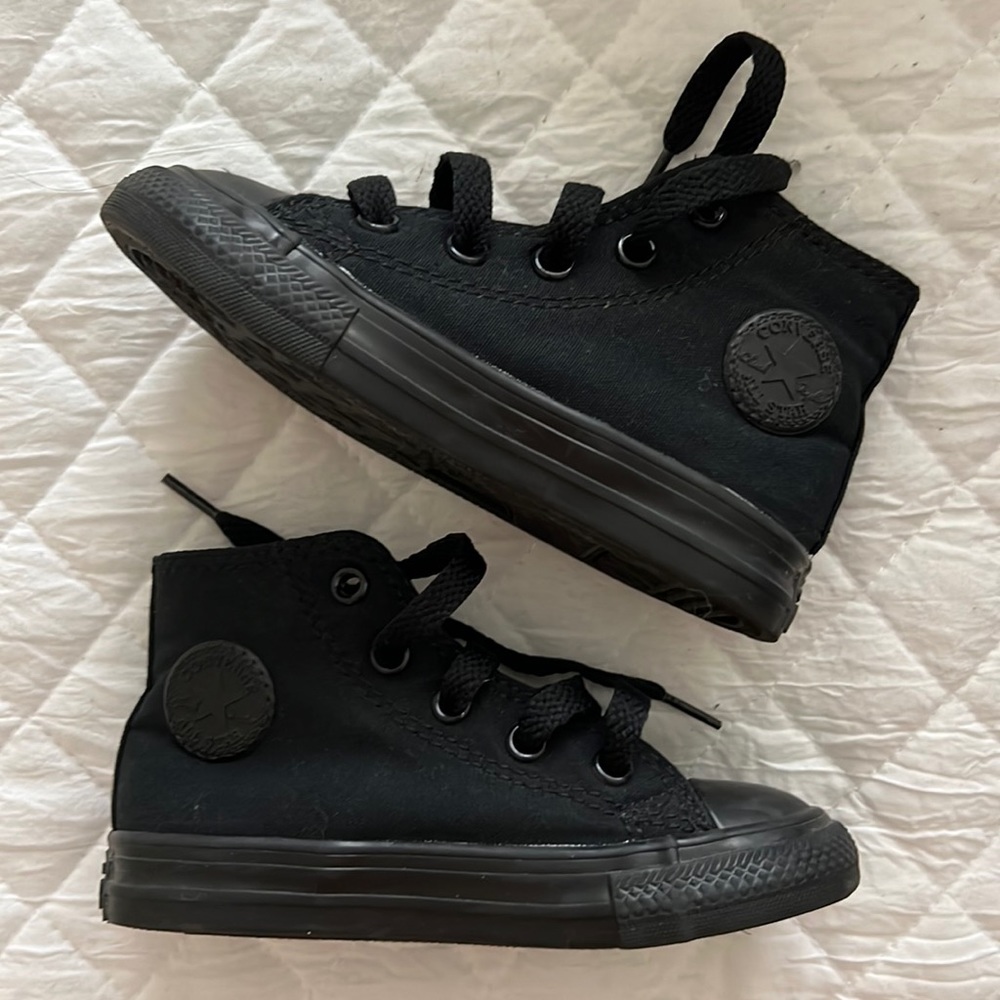 Converse Black Infant Chucks 7C